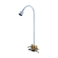 Central Brass Two Handle Utility Shower, IP, Cooper Sweat, Wallmount, Rough Brass 477